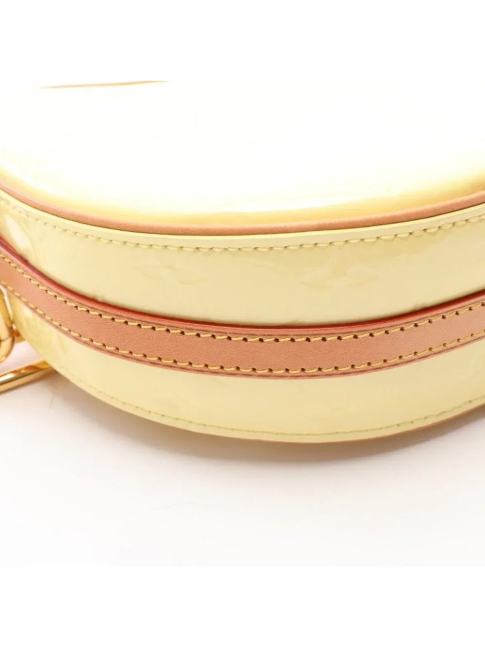 Louis Vuitton Handbag Croissant PM Monogram Vernis 2-Way Patent Yellow Leather